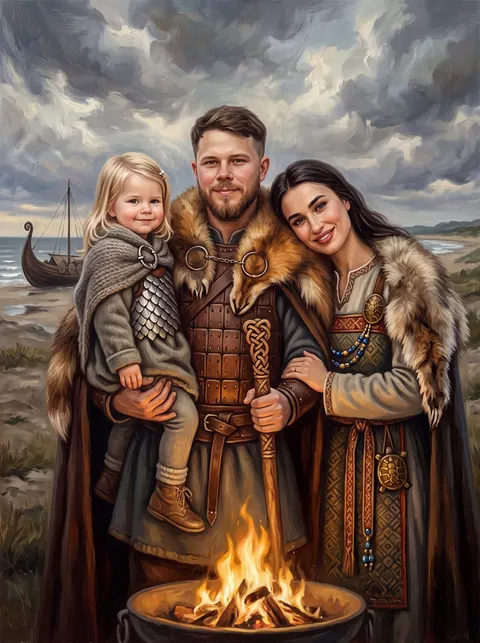 Tapyto portreto pavyzdys: Vikingų Klanas